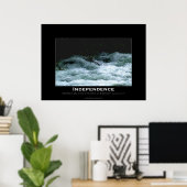 INDÉPENDANCE Motivation River Rapids Poster (Bureau à domicile)