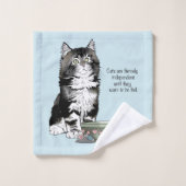 Indépendant Kitten Bowl Funny (Gant de toilette)