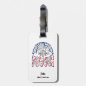 Independence Day American Eagle Bagagelabel (Achterkant verticaal)