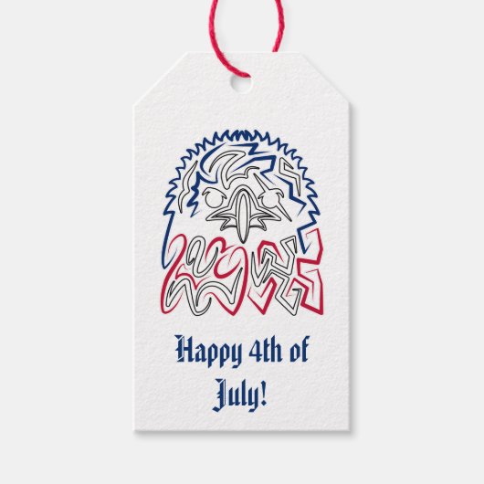 Independence Day American Eagle Cadeaulabel (Voorkant)