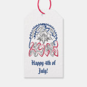 Independence Day American Eagle Cadeaulabel (Achterkant)