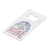 Independence Day American Eagle Kredietkaart Flessenopener (Achterkant Gekanteld)