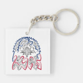 Independence Day American Eagle Sleutelhanger (Achterkant)