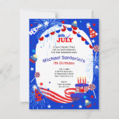 Independence Day Bash: Verjaardagsviering van Kind Kaart (Voorkant)