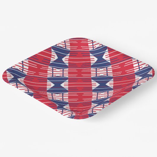 Independence Day BBQ Patriottische Kleuren Papieren Bordje (Gebogen)