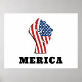 Independence Day Close Fist USA Flag 4th Poster (Voorkant)