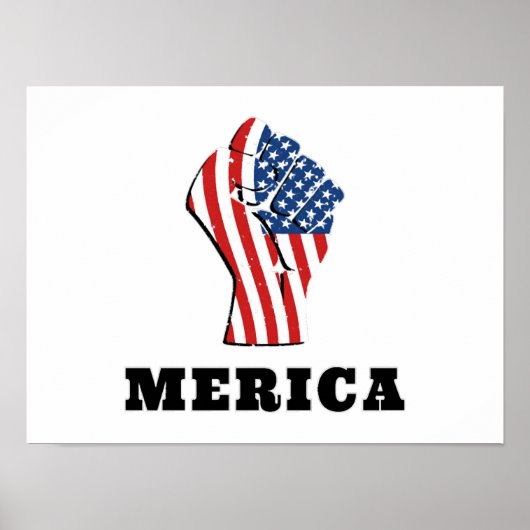 Independence Day Close Fist USA Flag 4th Poster (Voorkant)