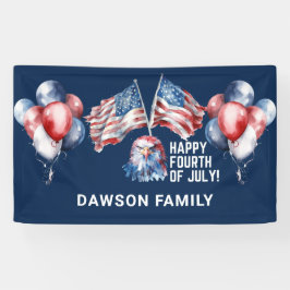 Independence Day Familienaam gepersonaliseerd Spandoek