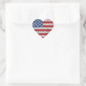 Independence Day Glitter Heart Stickers (Tas)