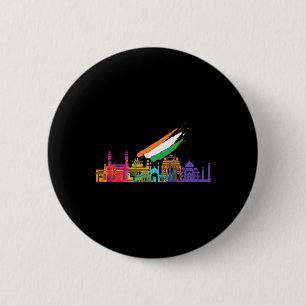 Independence Day Graphic T - shirts Love Travel In Ronde Button 5,7 Cm