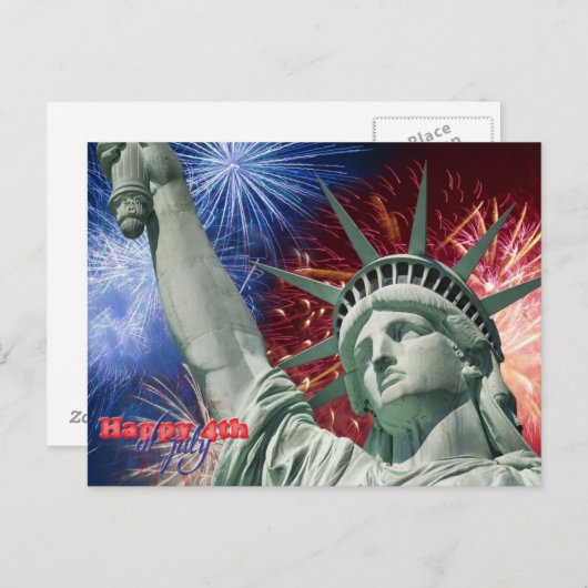 Independence Day & July fourth Briefkaart (Voorkant / Achterkant)