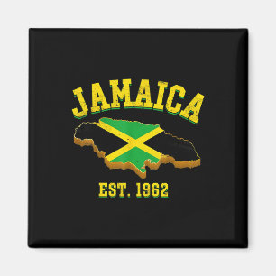 Independence Day Shirt Jamaicaanse vlag kaart Prid Magneet