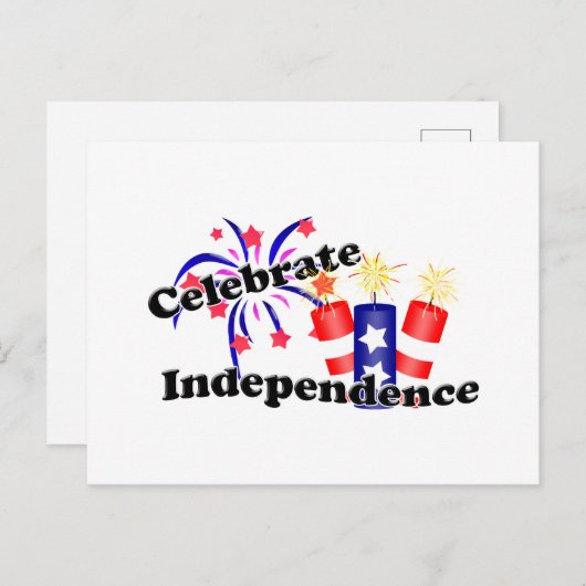 Independence Day Uitnodiging Briefkaart (Voorkant / Achterkant)