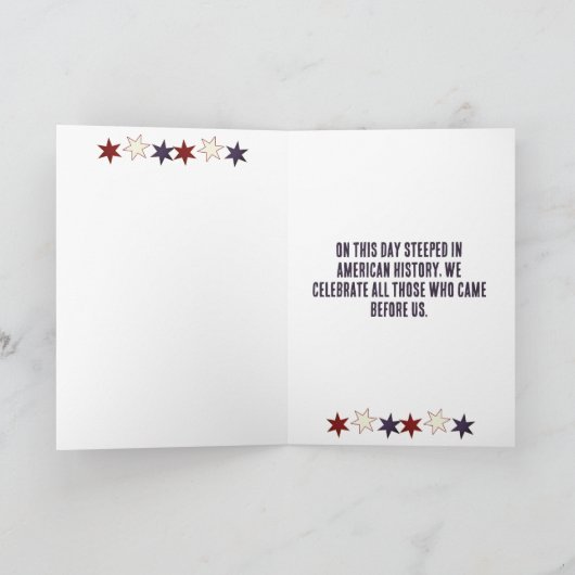 Independence Day Viering Rood Wit Blauw Bloem Kaart (Binnen)