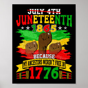 Independence Day Vrouwen Mannen Zwart Geschiedenis Poster