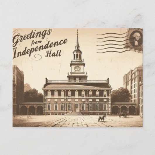 Independence Hall Briefkaart" Feestdagenkaart (Voorkant)