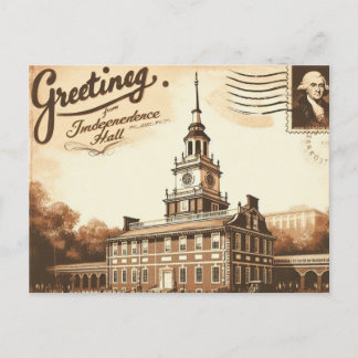 Independence Hall-Briefkaart Feestdagenkaart