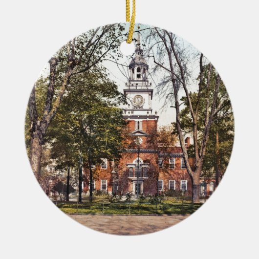 Independence Hall  Philly Pensylvania Keramisch Ornament (Voorkant)