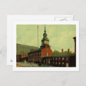 Independence Hall, Vintage van Philadelphia Briefkaart (Voorkant / Achterkant)