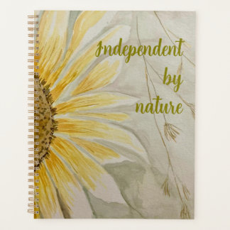 Independent by nature journal  sunflower planner