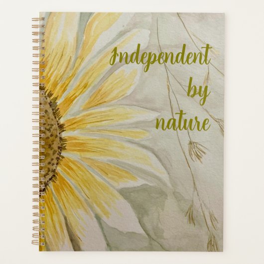 Independent by nature journal  sunflower planner (Voorkant)