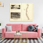 Index kaart New York City Canvas Afdruk (Insitu (Woonkamer))