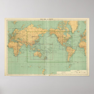 Index kaart Nieuwe mercantile mariene atlas Poster