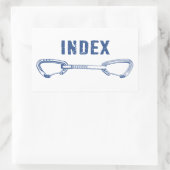 Index klimmen QuickDraw Rechthoekige Sticker (Tas)