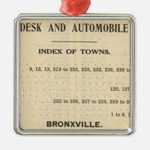 Index Towns Bronxville Metalen Ornament