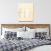 Index van Algemene atlas van de wereld Canvas Afdruk (Insitu (Slaapkamer))