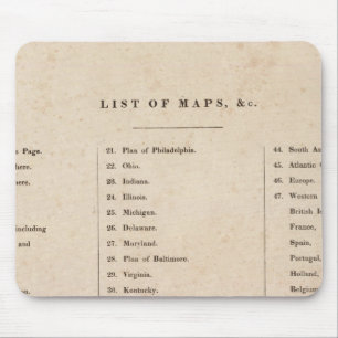 Index van Algemene atlas van de wereld Muismat