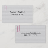 Index Visitekaartje (Voorkant / Achterkant)