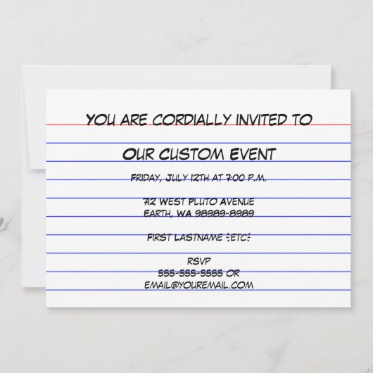 Indexkaart Kaart (Voorkant)