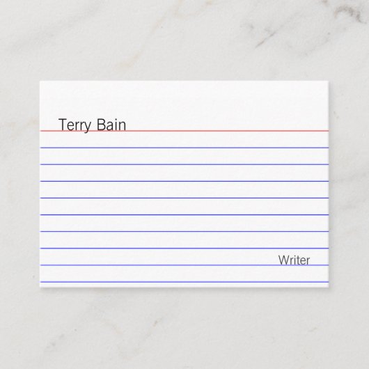 Indexkaart Visitekaartje (Voorkant)