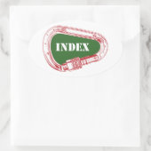 Indexklimmer Ovale Sticker (Tas)