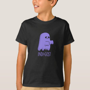 Indi-gost Grappige Halloween Indigo Spook Pun Dark T-shirt