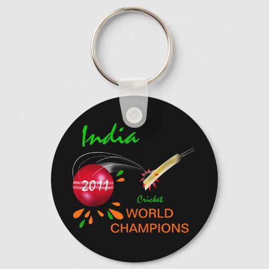 India 2011 ICC WK-kampioenen cricket Sleutelhanger (Voorkant)