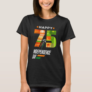 India 75e dag van de onafhankelijkheid India Onafh T-shirt