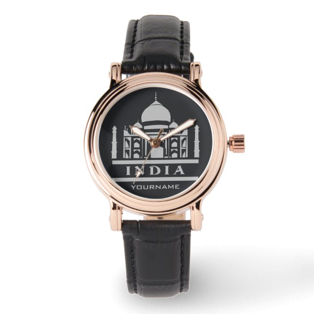 INDIA aangepaste monogram & kleur horloges (Voorkant)