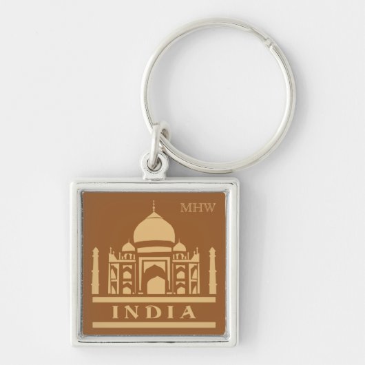 INDIA aangepaste monogram & kleur sleutelhangers (Voorkant)