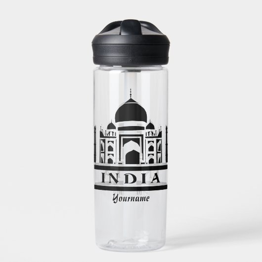 INDIA aangepaste naam Waterfles (Voorkant)