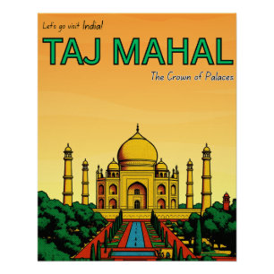India Agra Taj Mahal reizen Perfect Poster