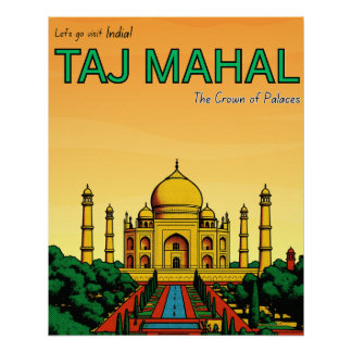 India Agra Taj Mahal reizen Perfect Poster