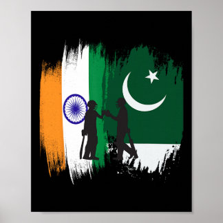 India And Pakistan Cricket Patriotic Gift For Fina Poster
