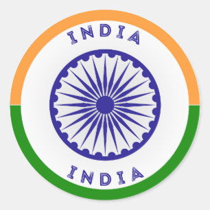 India Ashoka Chakra Cirkelvorm Ronde Sticker