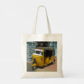 India auto-rickshaw uitzicht canvas tas (Achterkant)