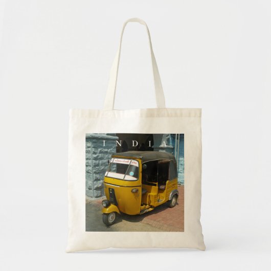 India auto-rickshaw uitzicht canvas tas (Voorkant)