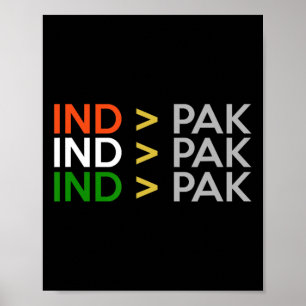 India beter dan Pakistan Indiase Cricket Jersey Poster