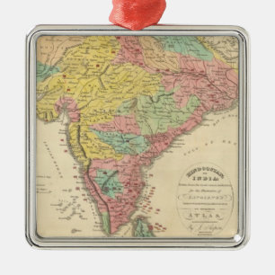 India - Chonologiekaart voor gevechten en voorvall Metalen Ornament