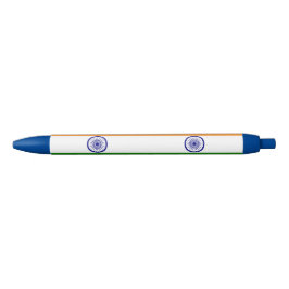 India Country Flag Intrekbare Balpen Blauwe Inkt Pen